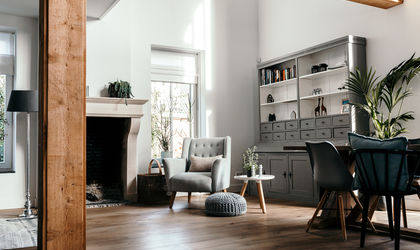 Inspiratie - Eiken Massief Parketvloer Woonkamer Kachel - Knulst Houten Vloeren - Nunspeet - www.knulsthoutenvloeren.nl